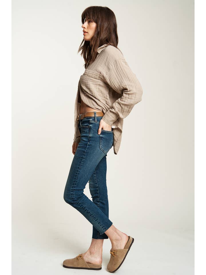 Cooper Skinny Mid Rise Jean, Dark Aged Vintage Sculpt+ for wholesale on Faire