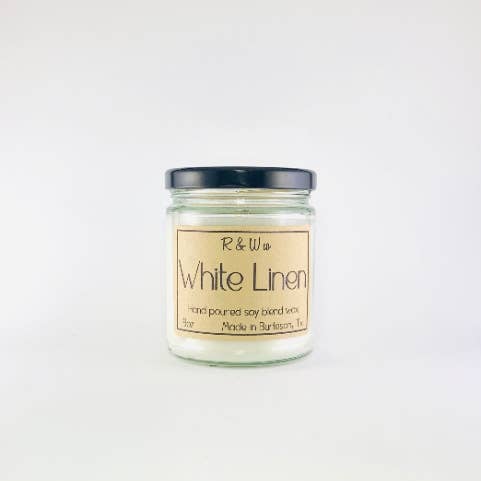 R&W Company LLC - Vendita all'ingrosso Candela in vasetto - Candele in lino bianco