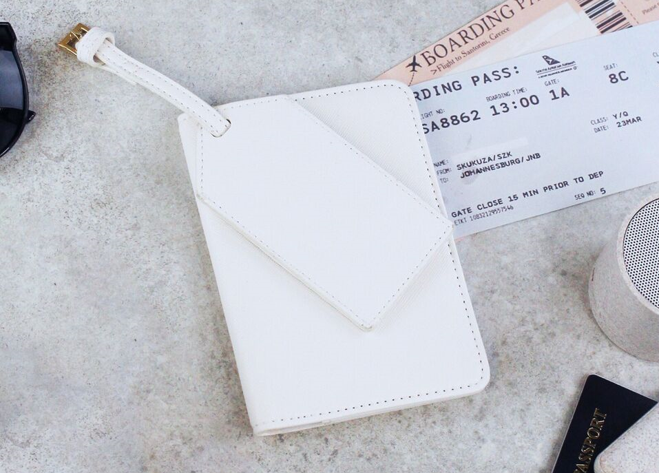 eBuyGB Craft Blanks - Wholesale Passport Case - Unisex - PU Leather Passport Holder & Luggage Tag Holiday Travel Set3