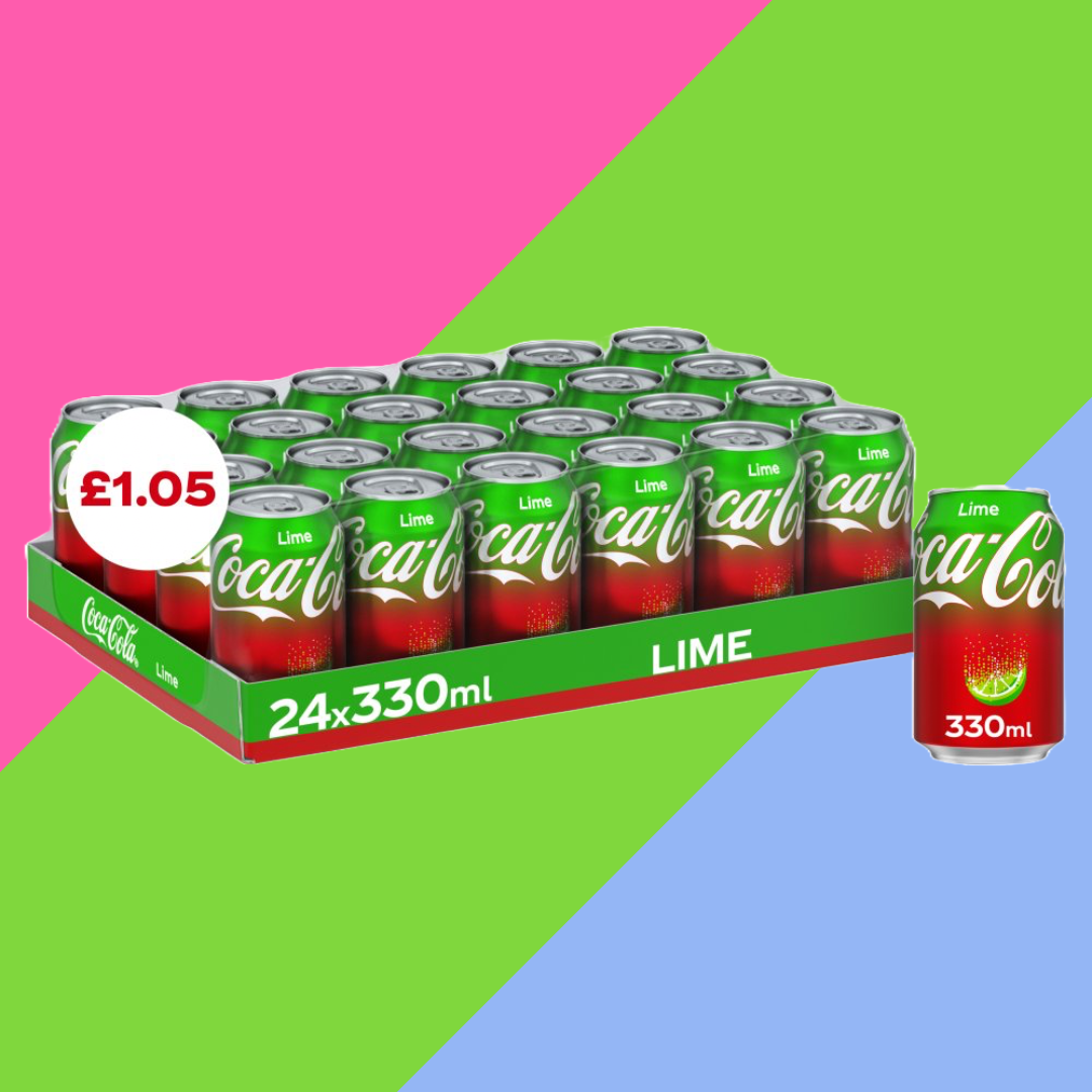Gaffney's Sweets & Treats Wholesale - Vendita all'ingrosso Bibite/bevande gassate - Coca-Cola Lime 24 bottiglie da 330 ml PM £1.051