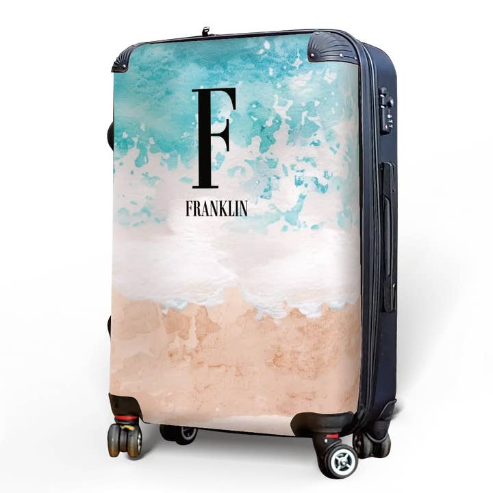 Beach and Sea Monogram Luggage for wholesale by Singular Luggage