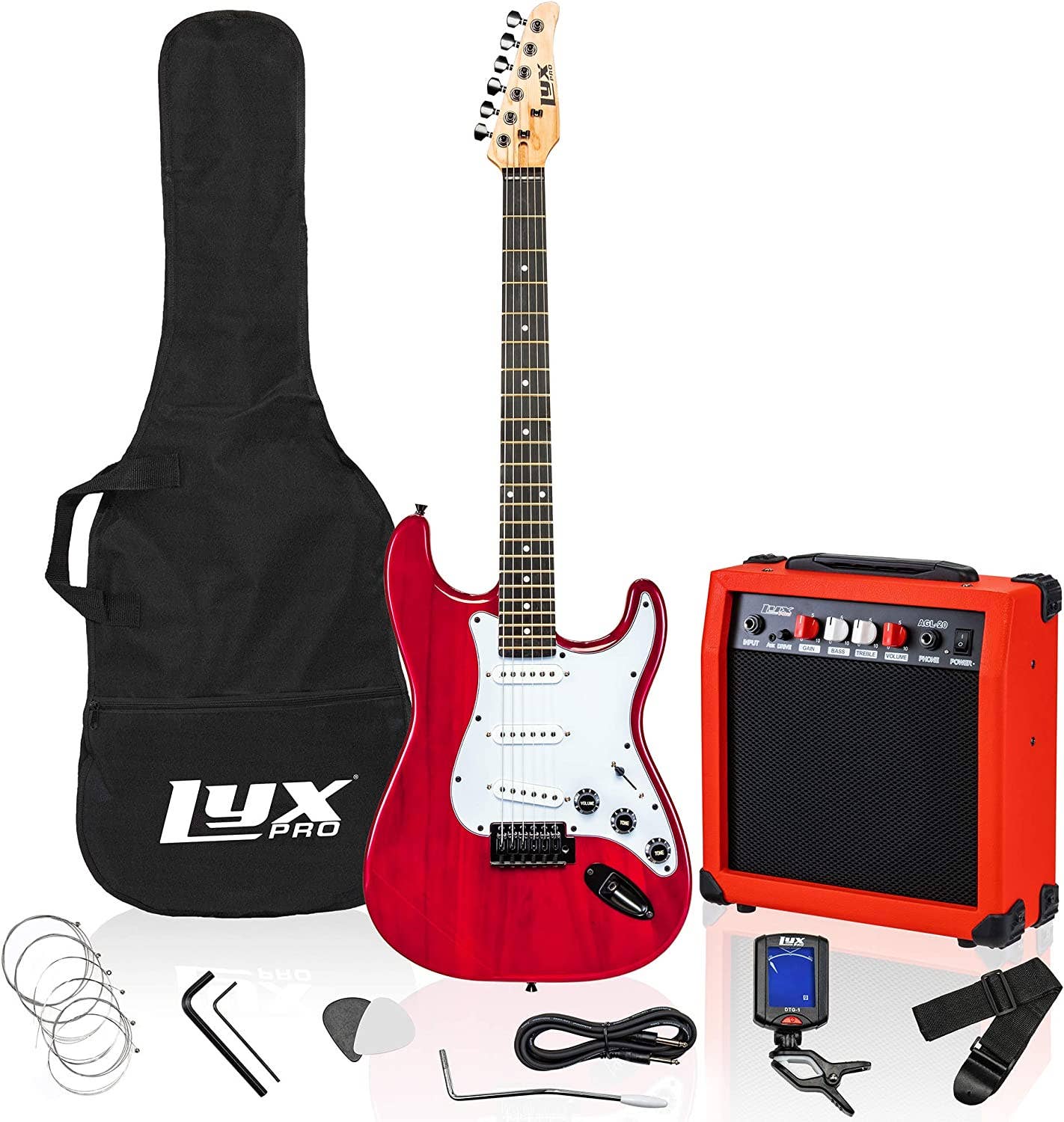 LyxPro - Wholesale Musical Instrument - Beginner 39” Electric Guitar Kit & Starter Set Accessories7
