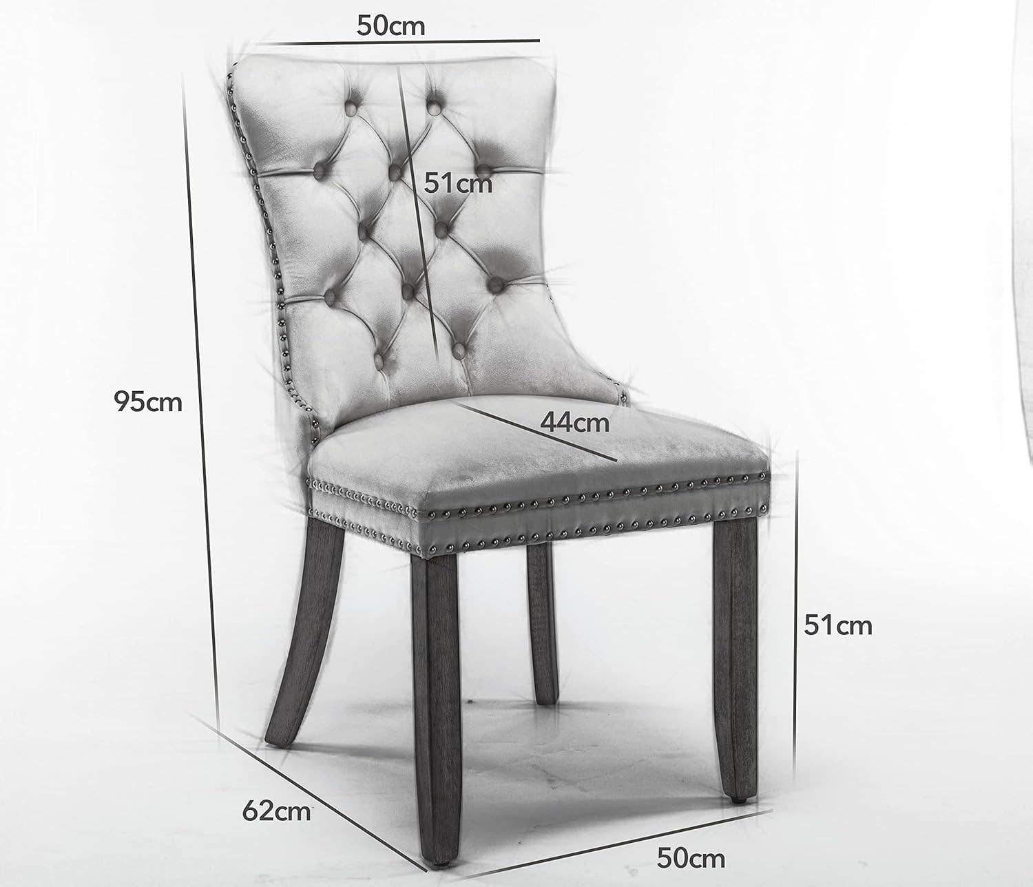 Modern Home Touch – wholesale Stol – Set med 2 gröna lyxiga sammetsstolar för kök och matplats8