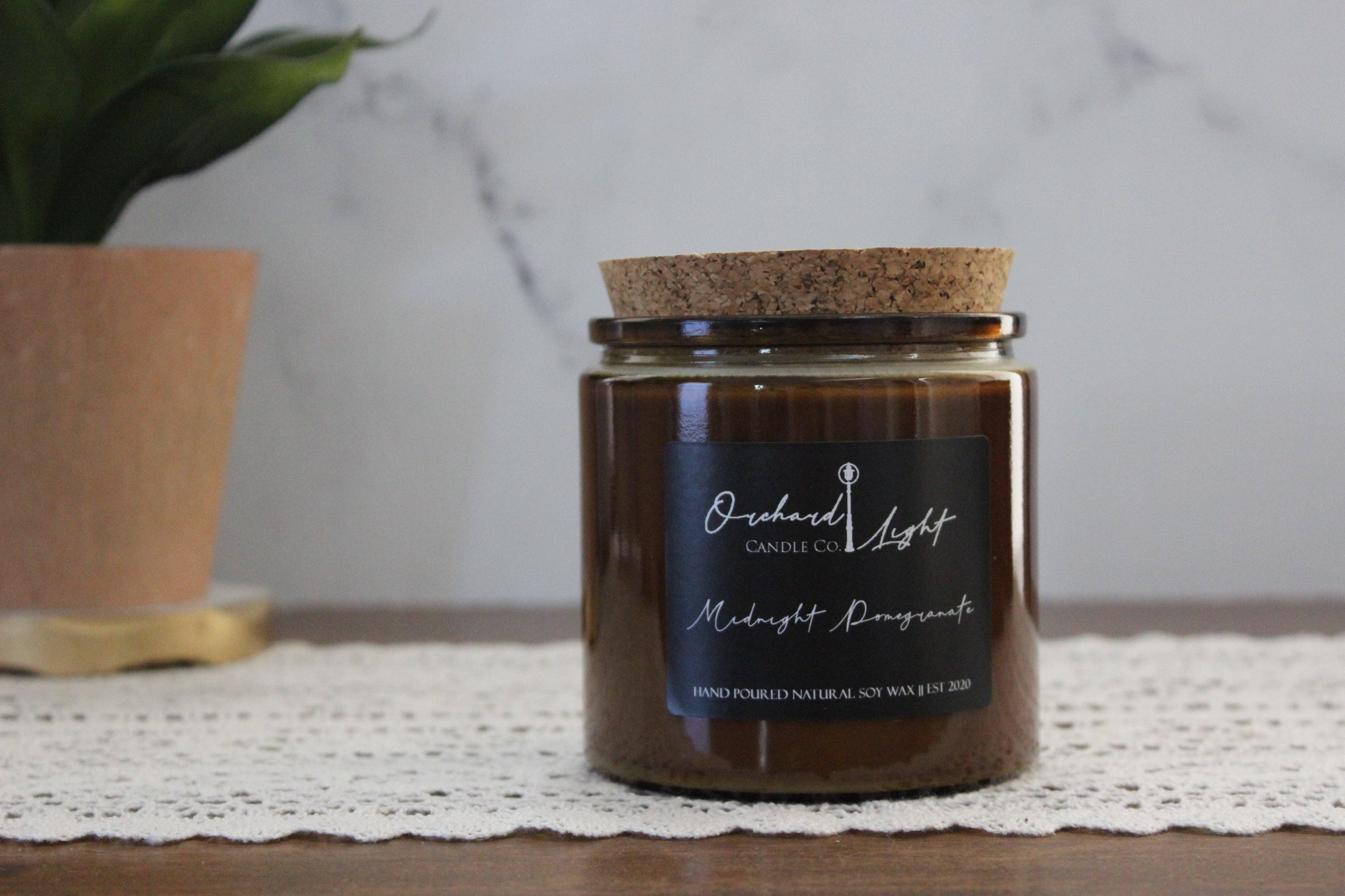 Orchard Light Candle Co - Wholesale Jar/Filled Candle - Midnight Pomegranate -13oz2