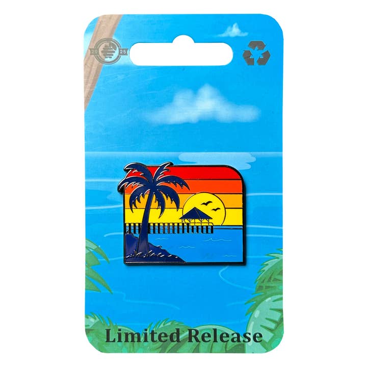 Sunset at the Ocean - Florida Keys Enamel Pin for wholesale by Pin Hive LLC