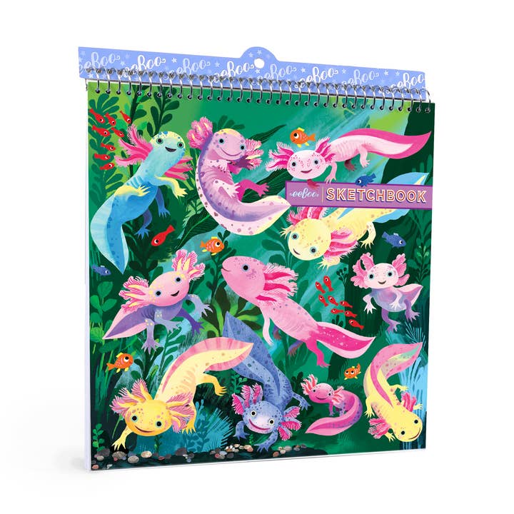 Axolotl Square Sketchbook for wholesale by eeBoo