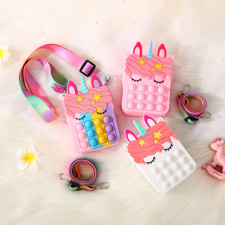 Toddler / Kid Cartoon Unicorn Silicone Shoulder Bag for wholesale by PatPat