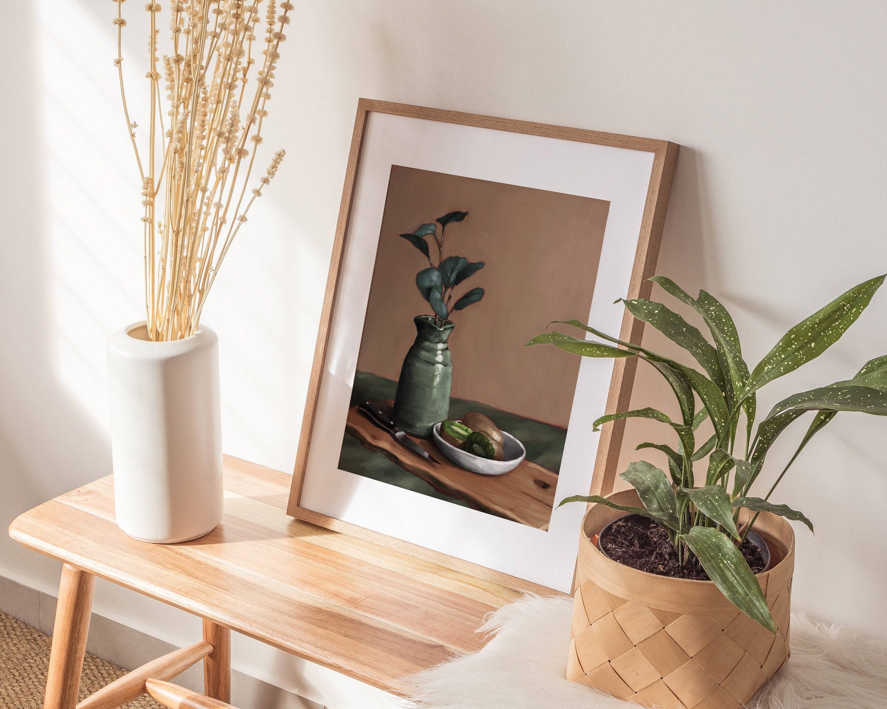 The Ugly Cat Studio - Wholesale Art Print - Eucalyptus and Kiwi Still Life Art Print22