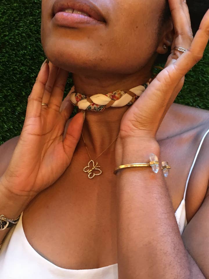 Serre-tête/collier hippie tressé à la main pour la vente par Nic Hyl Clothing