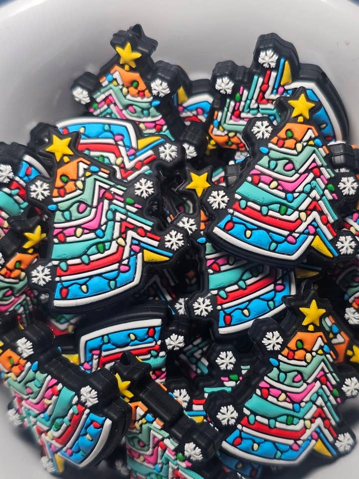 1 pc - Bookish Christmas Tree Focal Bead for wholesale by MadiLind's Crafting Corner, LLC