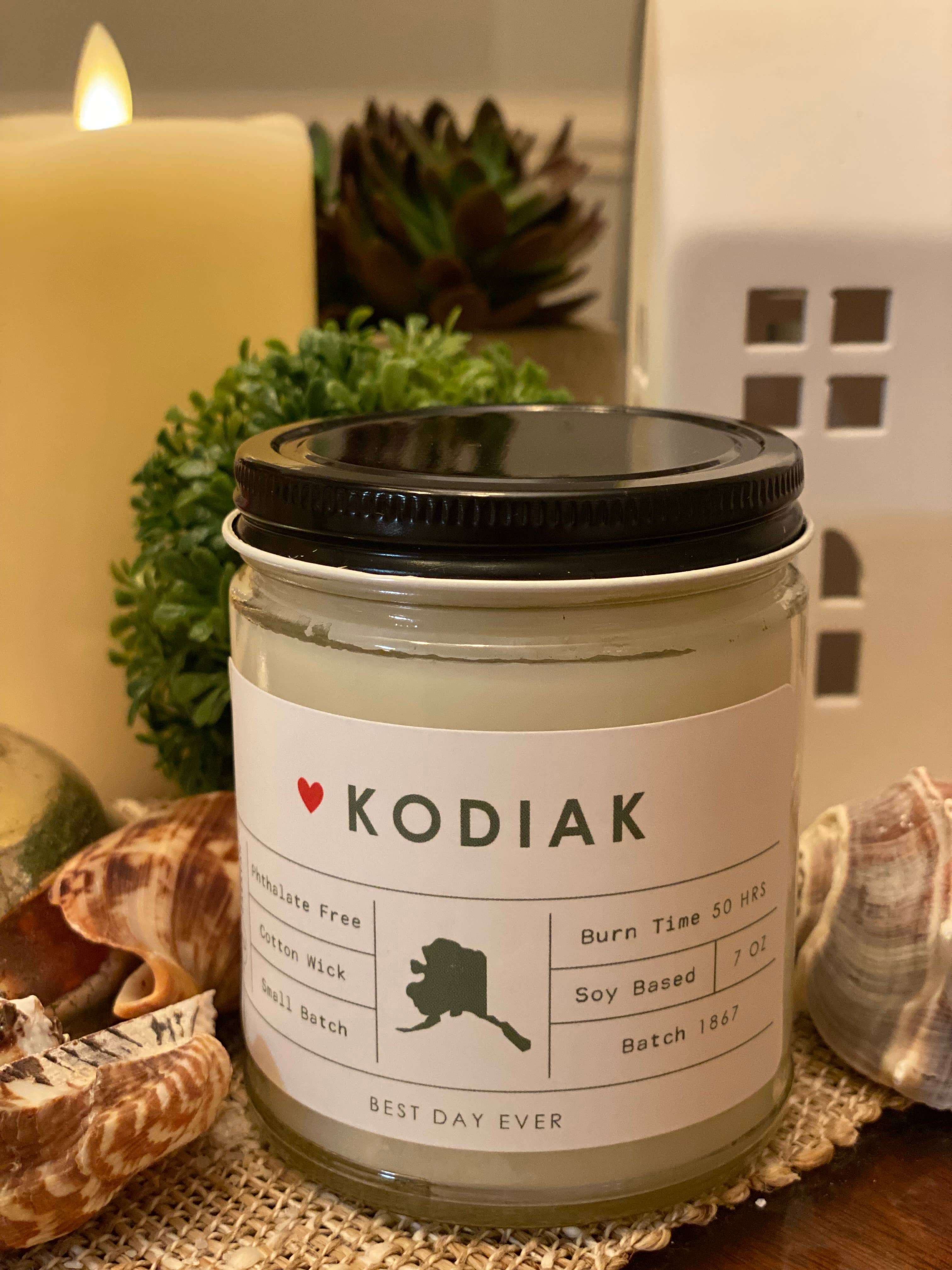 White Kodiak Island, AK Candle for wholesale on Faire3