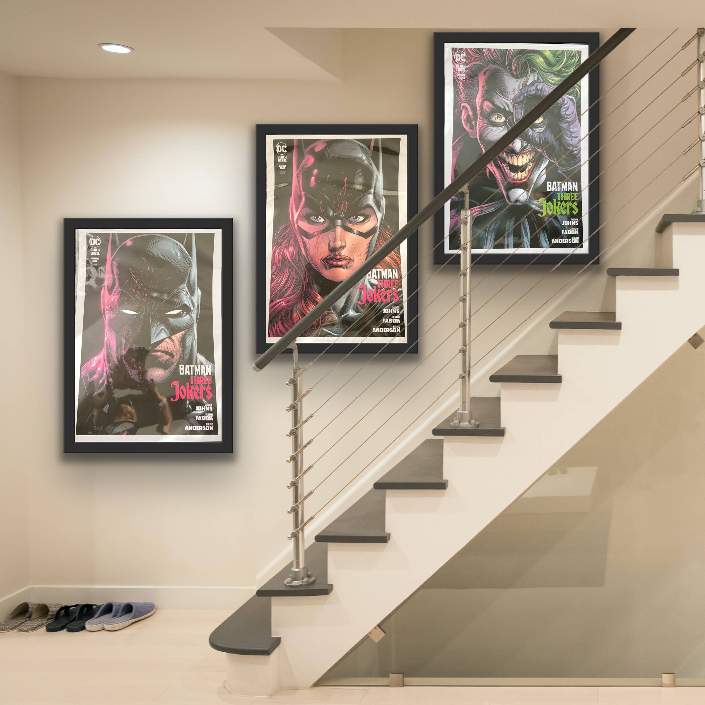 Billies Inks – Engroshandel Gallerivæg – Sæt med 3 Batman, Joker og Catwoman Black Label Print1