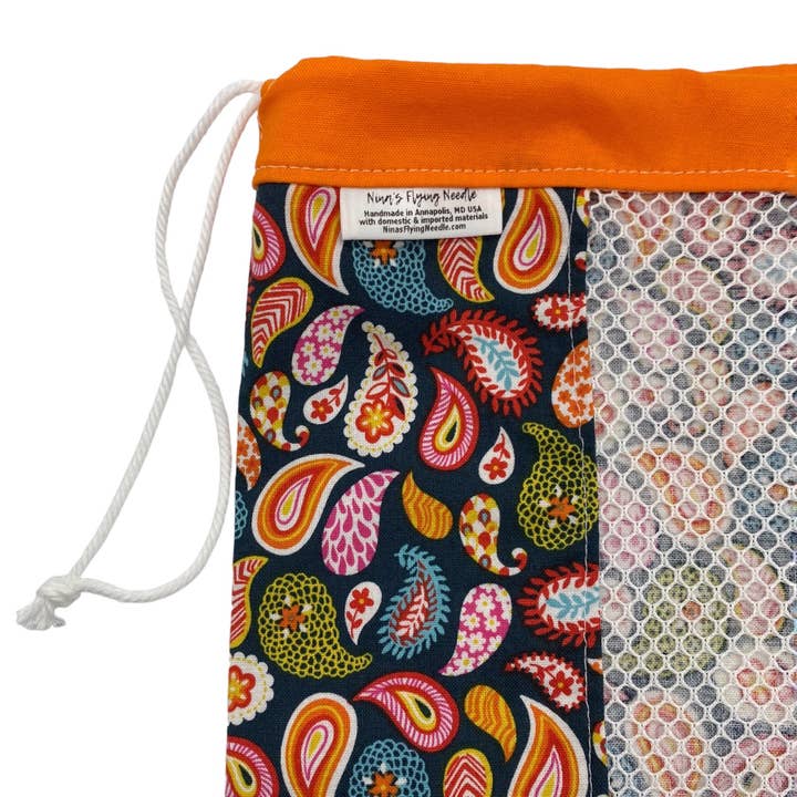 Nina's Flying Needle - Wholesale Grocery/Shopping Bag - Medium Produce Bag Paisley Colorful11