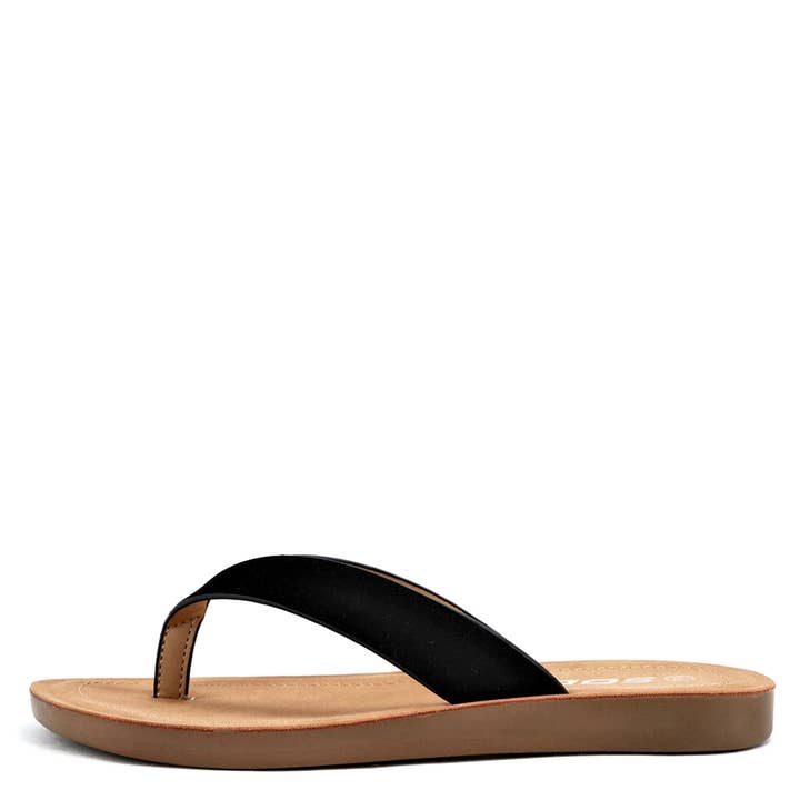 Mars Sky Shoes Wholesale - Wholesale Flip Flops - Women's - Soda ELLA Women Thong Strap Flip Flops Beach Flat Sandals