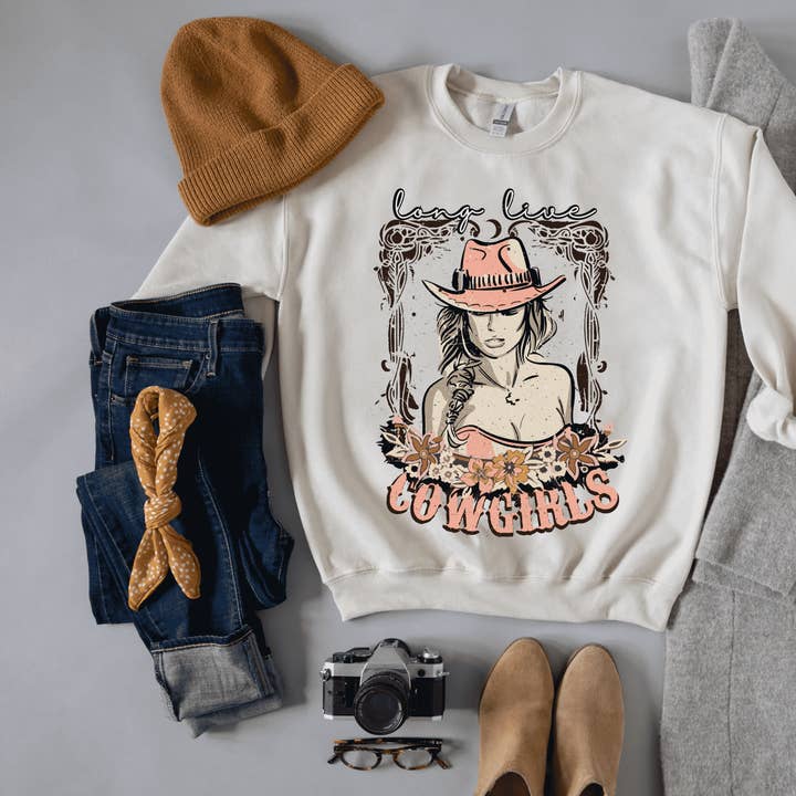 Sweat-shirt Cowgirls pour la vente par Great Tees