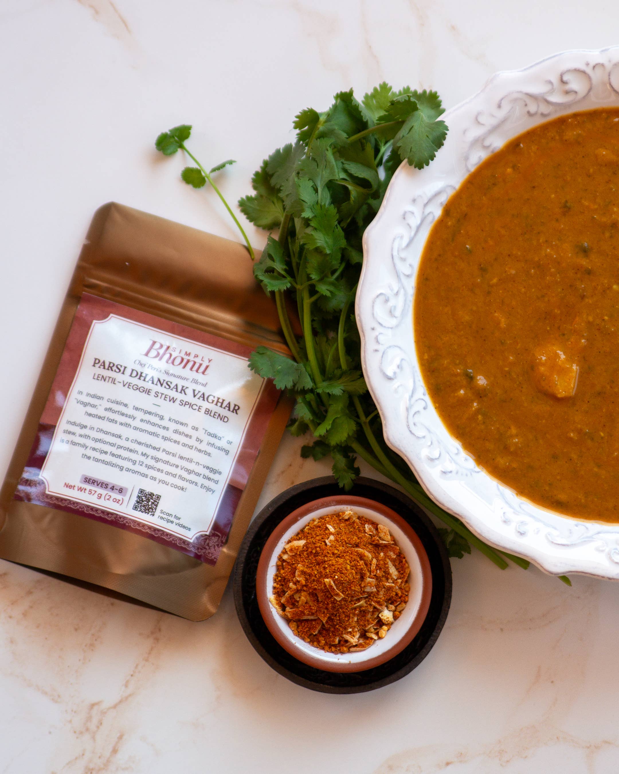 Simply Bhonu - Wholesale Dried Spice Mix - Lentil-Veggie Stew - Parsi Dhansak Spice Blend