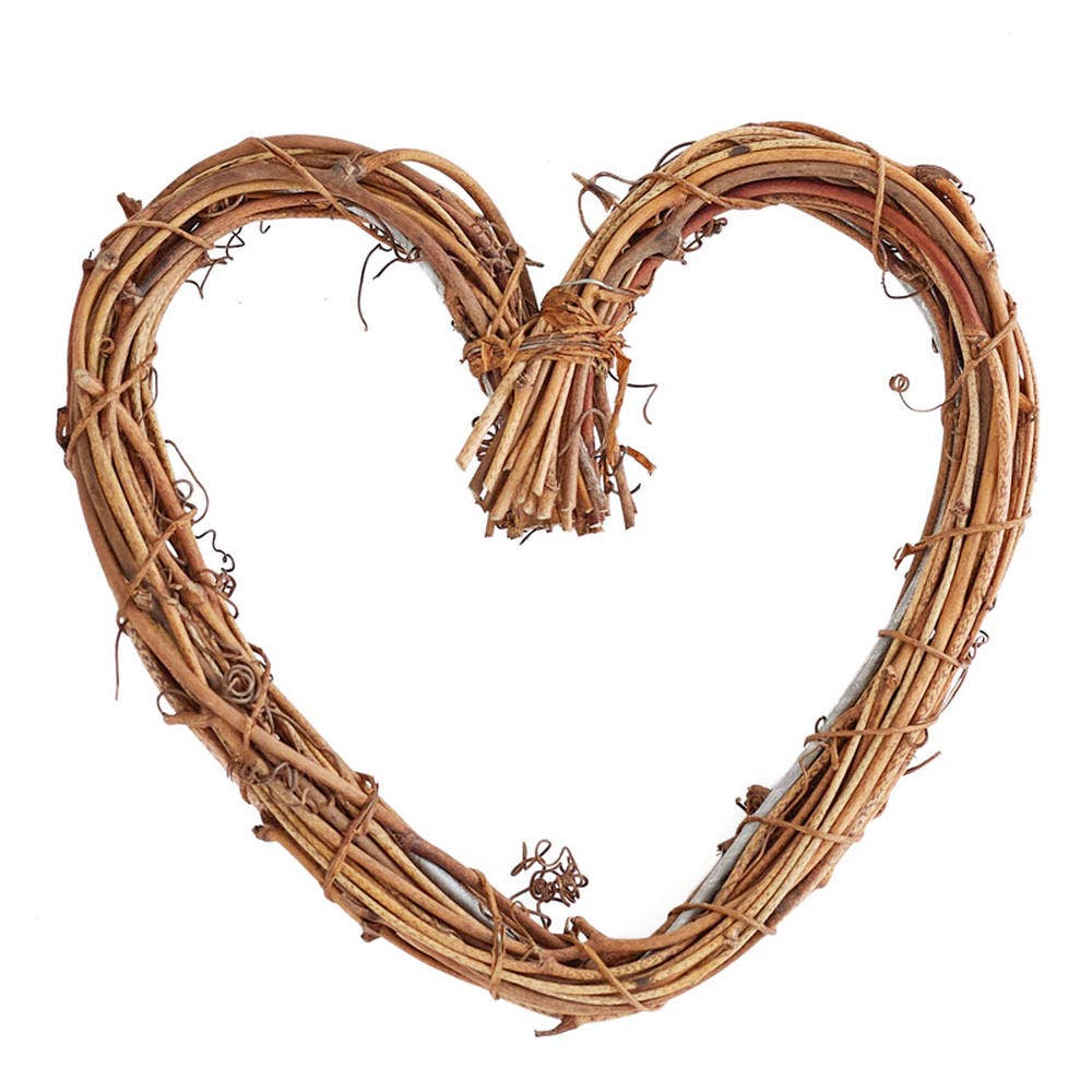 Factory Direct Craft - Wholesale Wreath -  Natural Grapevine Heart Wreath - 6" x 5-1/2"2