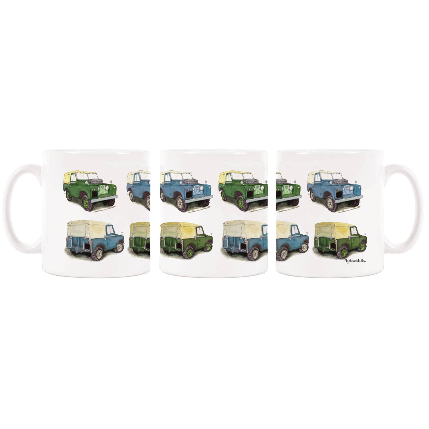 Typhoon Studios - Wholesale Coffee Mug - Land Rover Series 2 Coloured Mug1