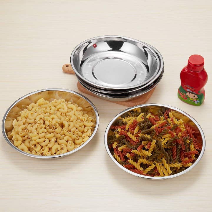 Tsyware - Wholesale Dinner Plate - Stainless Steel Round Plates 7" Dinner Plate Dish5