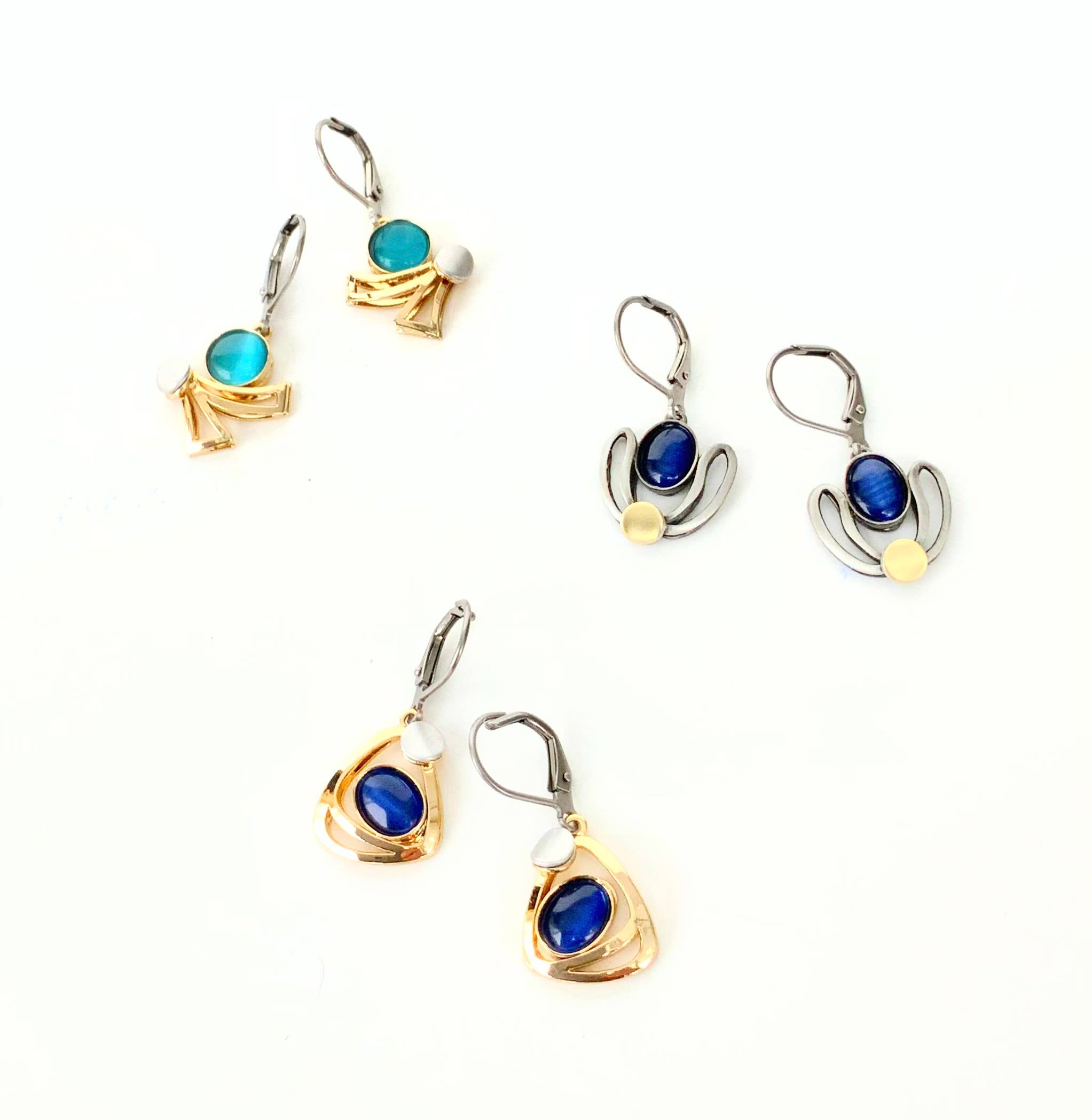 Christophe Poly / Crono Design – wholesale Jewellery set – EARRINGS Prepack (DX20) - 24 Lever back Ears & Free Display25