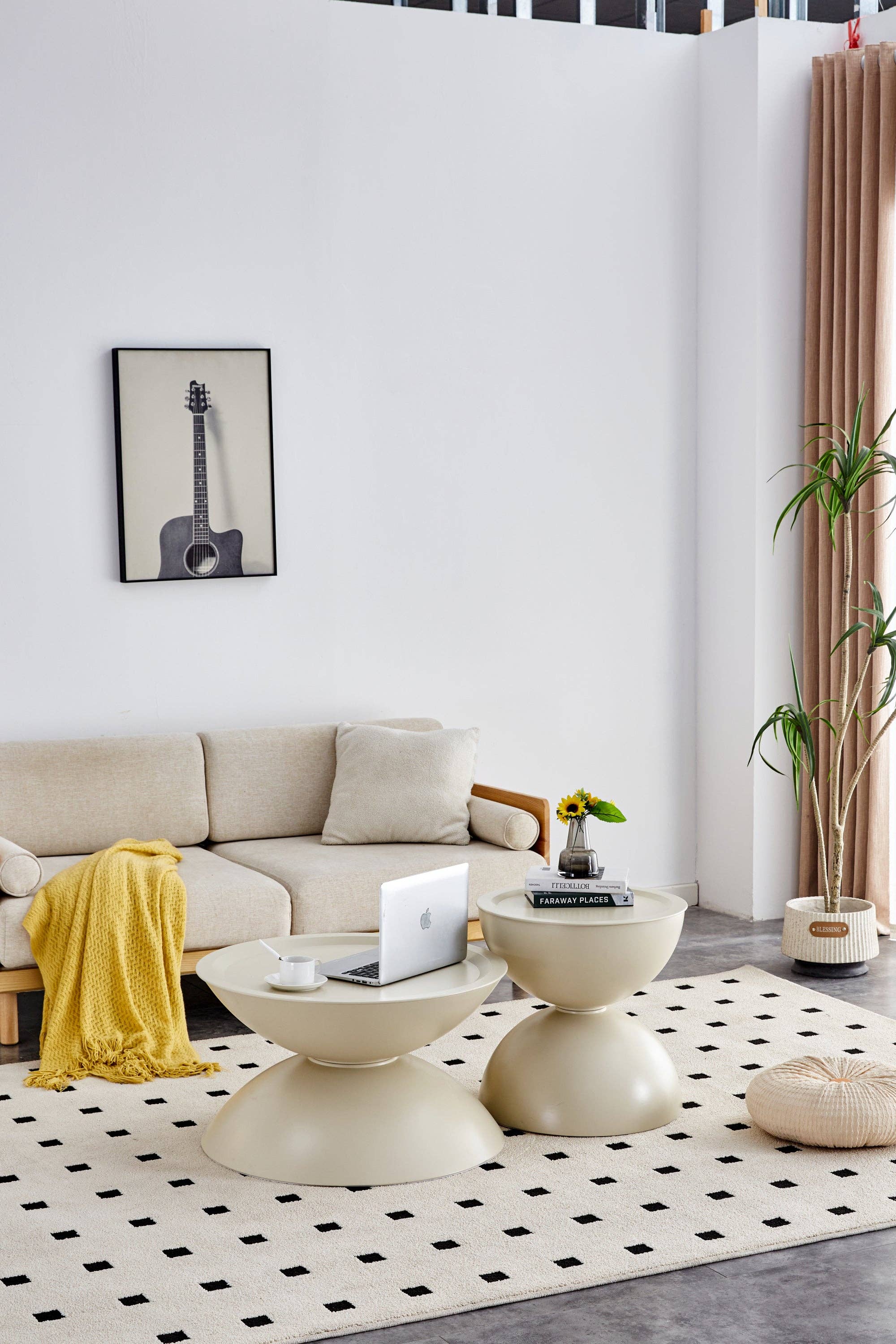 BlakOutlet - Wholesale Coffee Table - Set of 2 Milk White Coffee Table and End Table With Storage.1