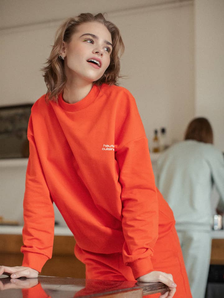 Orange WOMEN'S RELAXED SWEATSHIRT for wholesale on Faire0