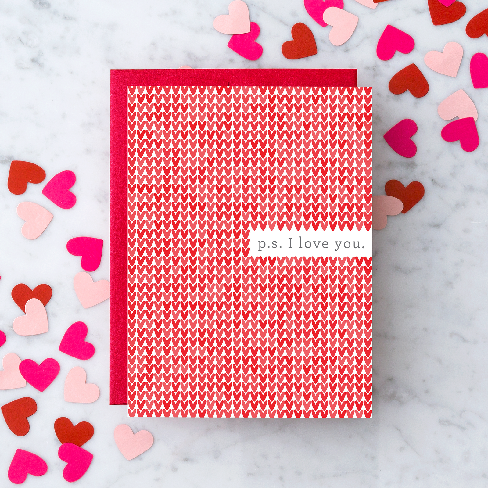 Design With Heart - Wholesale Love Card - LV29 -  "P.S. I Love You" Greeting Card1