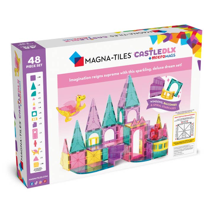 Magna-Tiles - Wholesale Building Set - Kids - Magna-Tiles Castle DLX 48-Piece Set