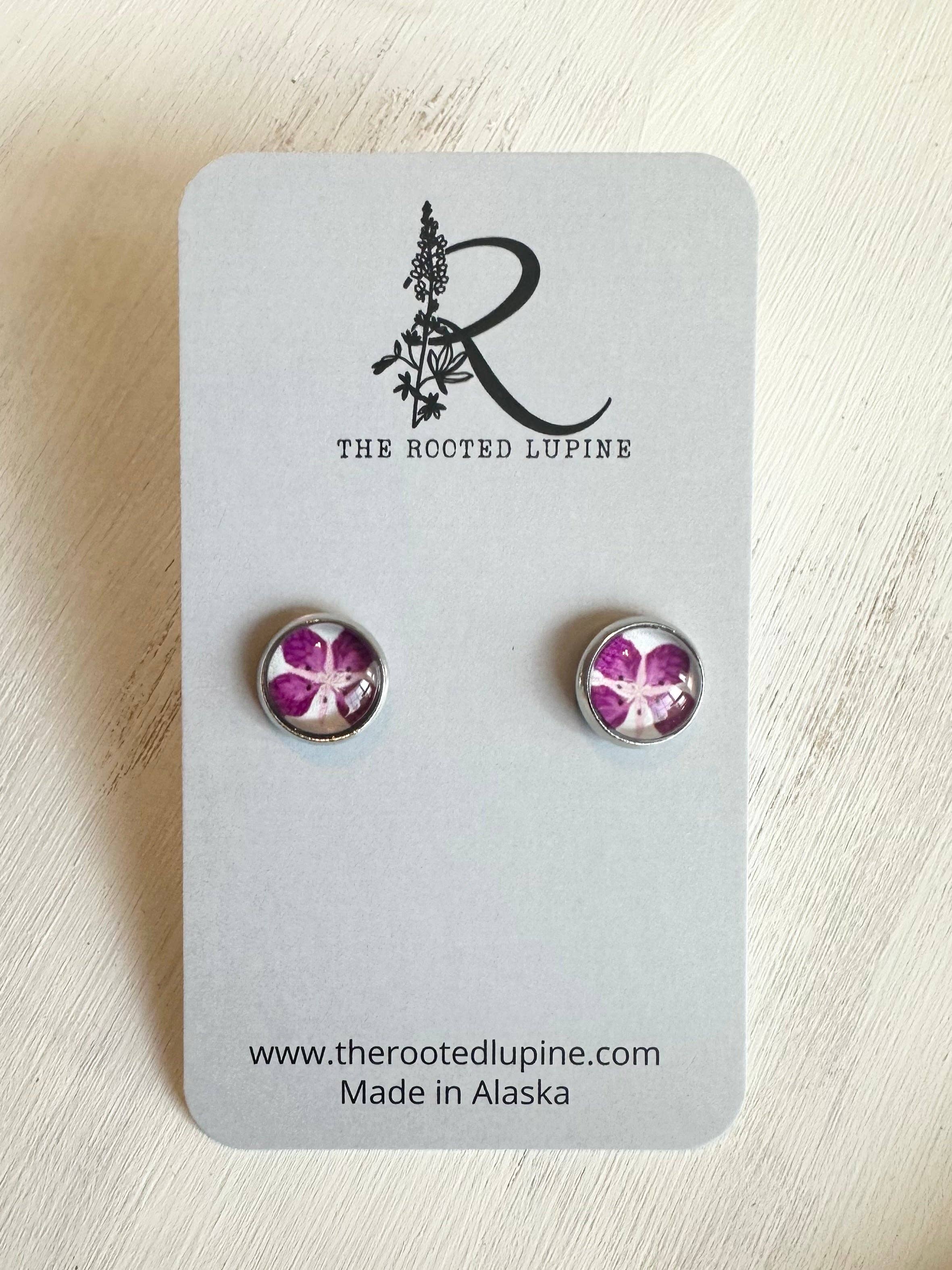 The Rooted Lupine - Wholesale Stud/Post Earrings - Fireweed Stud Earrings3