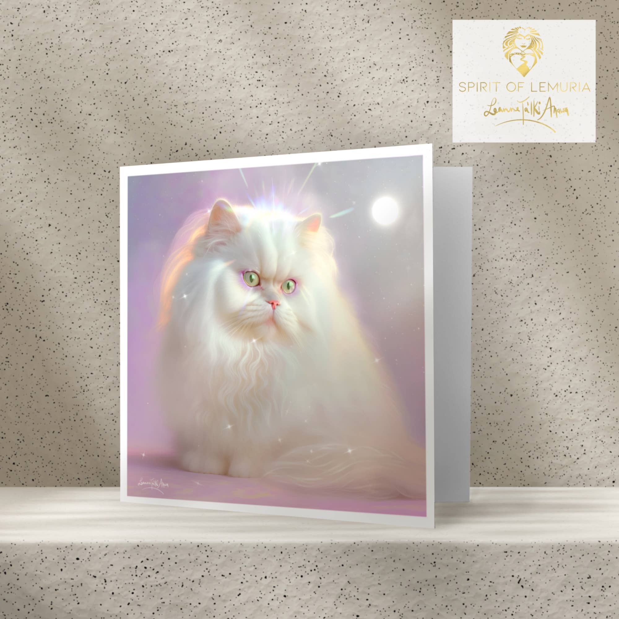 Spirit of Lemuria – wholesale Everyday greeting card – Purrfect Relaxation II - Square Greeting Card0
