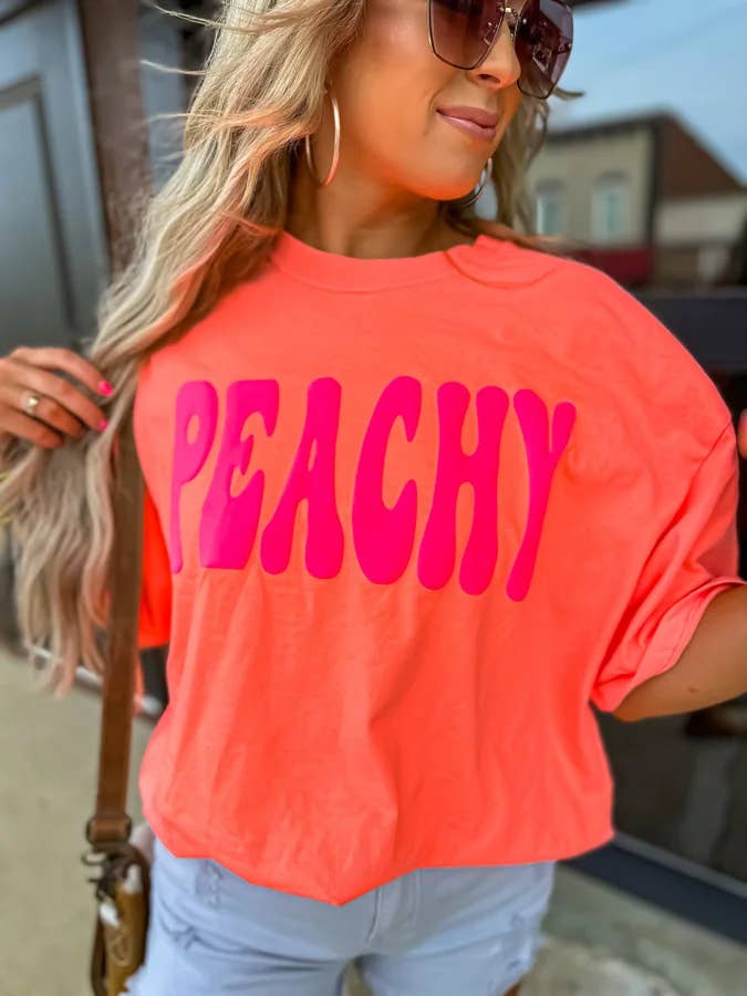 birdie - Wholesale Screen Printed T-Shirt - Women's - Peachy Puff Graphic Tee2