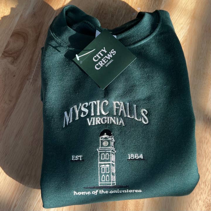 City Crews Apparel - Wholesale Sweatshirt - Women's - Mystic Falls Embroidered Sweatshirt