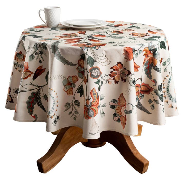 Maison d'Hermine - Design in Every Thread - Wholesale Tablecloth - Tablecloths 100% Cotton - 3 Shapes - Dalida Fall6