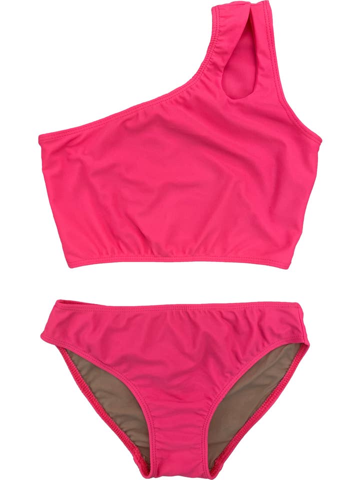 Cheryl Creations Kids - Wholesale Two Piece Swimsuit - Kids - Girl's Two Piece One Shoulder Bathing Suit8