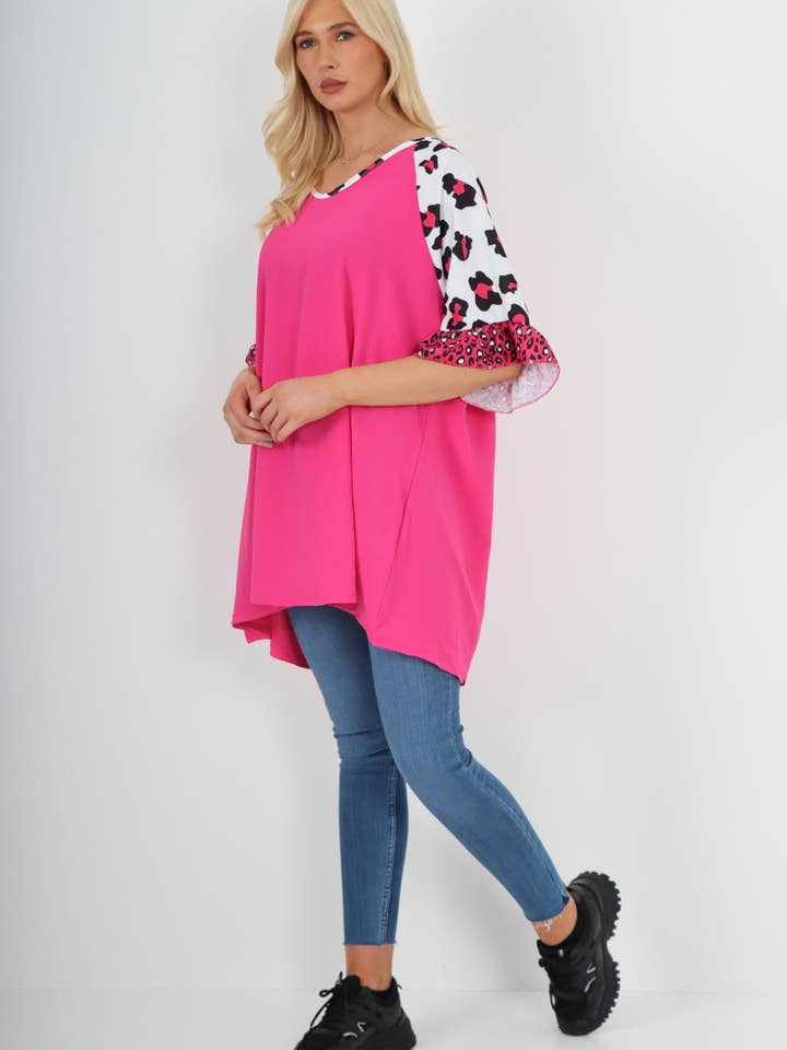 Miss Bold – wholesale Tunic – Women’s – Italian Animal Printed Sleeve Tunic Top9