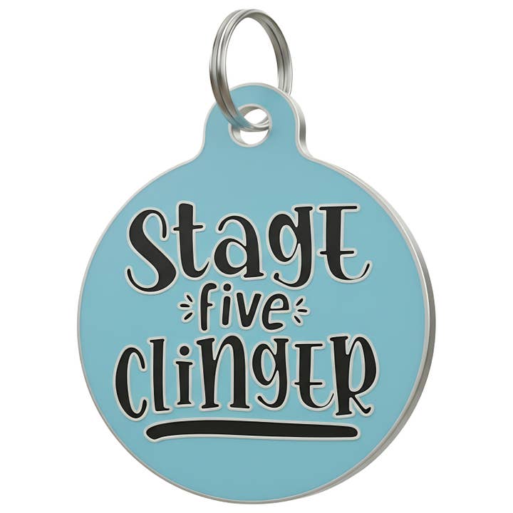 Enamel Dog Tag w/Scannable Pet ID - Stage 5 Clinger *Blue for wholesale by Bad Tags