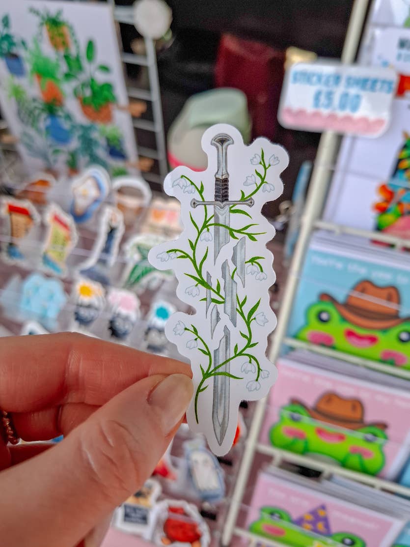 Emily Peet Illustration – wholesale Sticker – Shards of Narsil Sword Sticker | LOTR, Anduril, Tolkien3