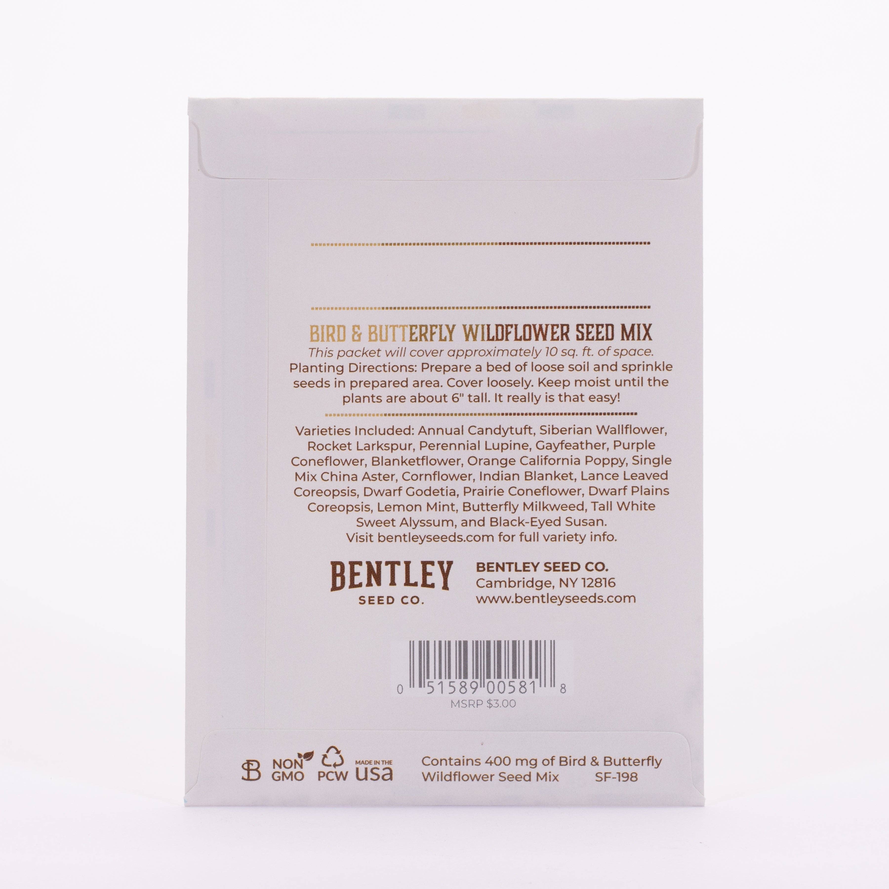 Bentley Seed Co. - Vente Étiquette cadeau - Étiquette cadeau de couronne de Noël avec oiseaux - Oiseau & Papillon Fleur sauvage7