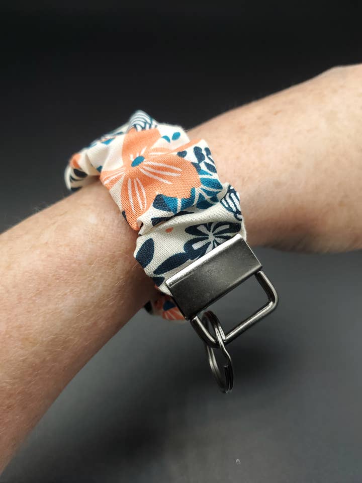 Keychain, Scrunchie Wristlet Key Ring, Car Key Holder for wholesale by Out of Spike Designs