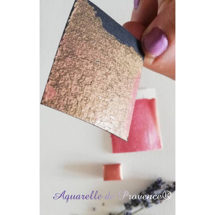 Aquarelle de Provence – wholesale Watercolour paint – ROSE GOLD - Extra-fine Iridescent Gold Watercolor Vegan Paint3