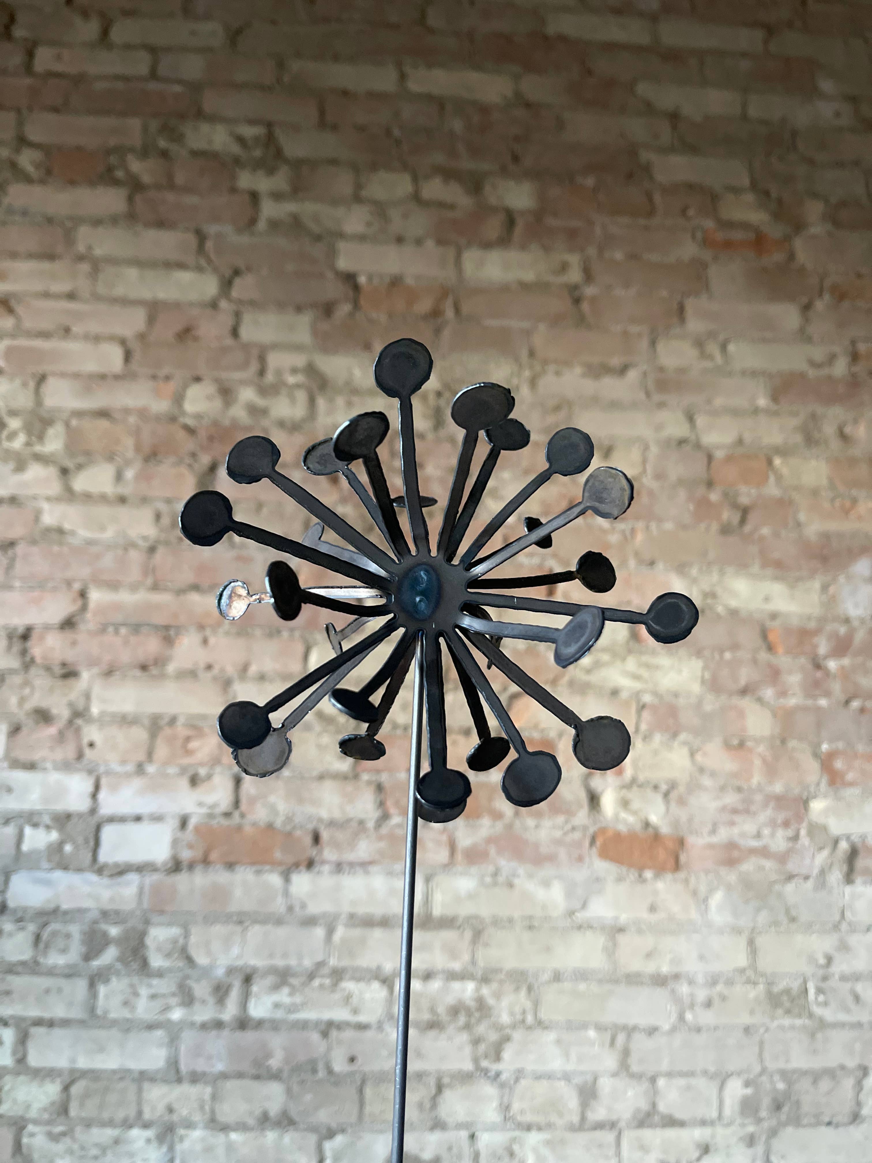 608 The Factory - Wholesale Outdoor Ornament/Decor - 3D Metal Dandelion Wish Flower Set of 24 Flowers5