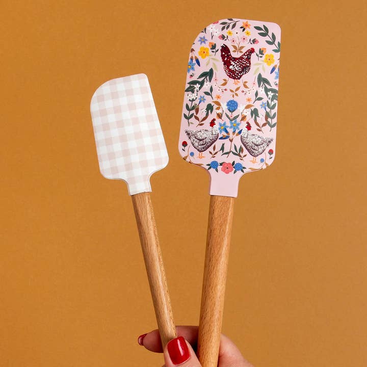 Ensemble de spatules Poulet & Fleurs pour la vente par Paper Farm Press