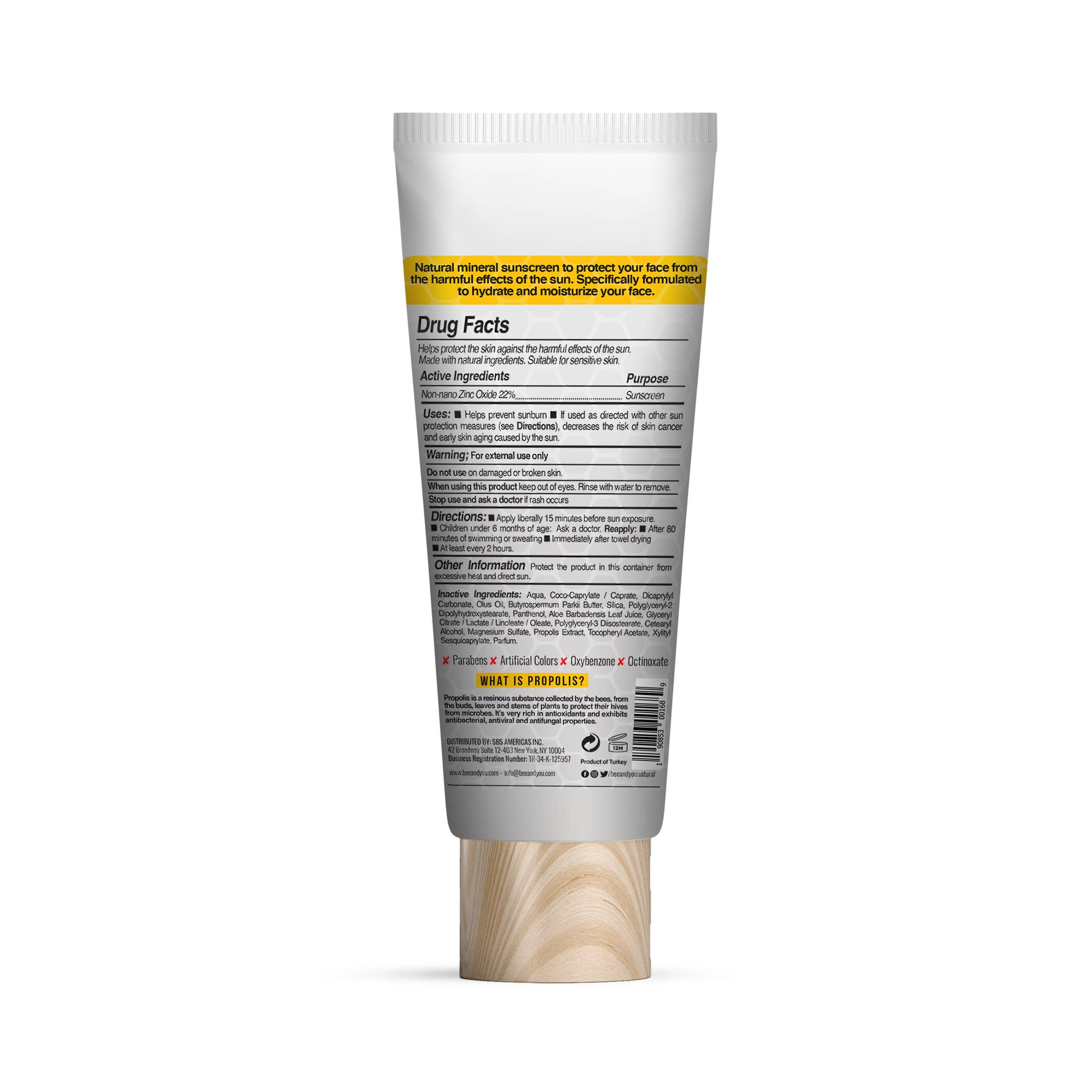 BEE&YOU – wholesale Sunscreen – SPF 50 Natural Mineral Sunscreen for Face | Coral Reef Safe6