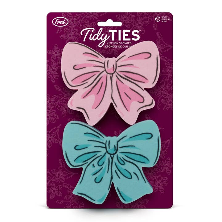 Sponges - TIDY TIES - Coquette Bow Sponges - Set of 2 for wholesale by Fred & Friends