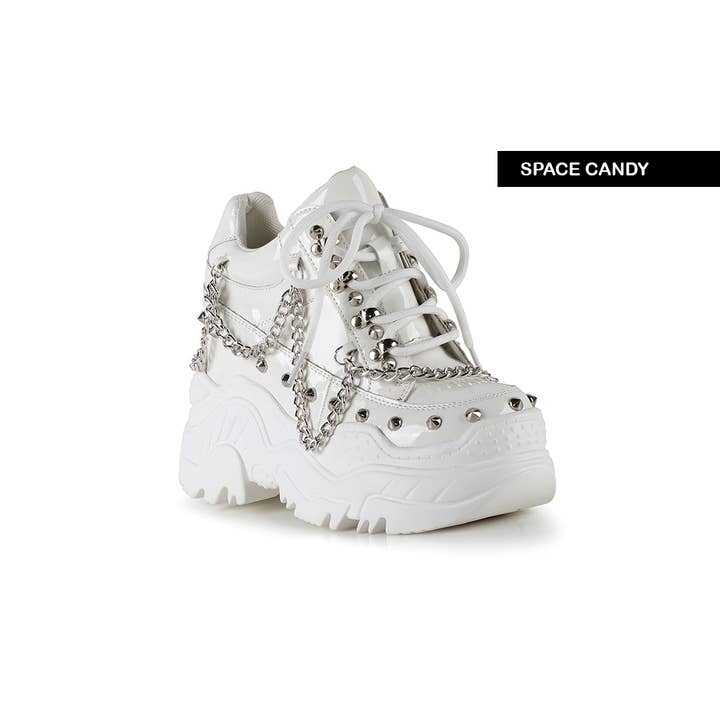 Anthony Wang - Wholesale Lifestyle Sneakers - Women's - Space Candy-Hidden Wedge Chain Sneakers