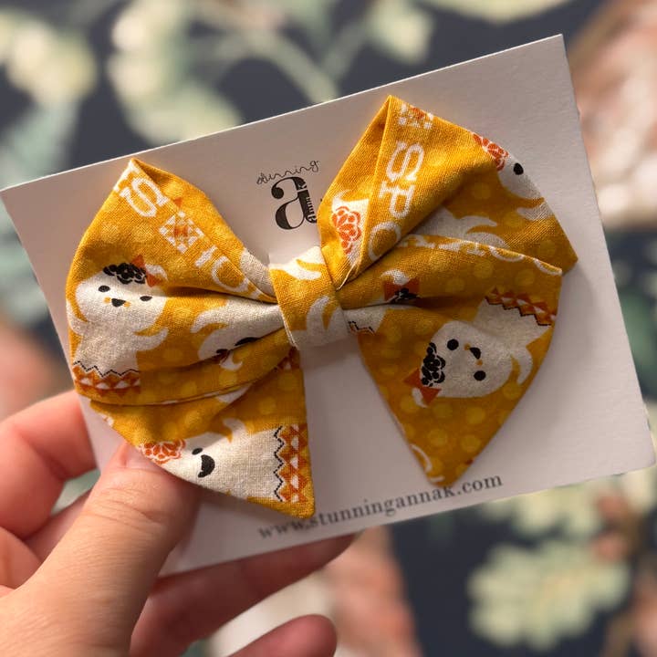 Laço de Cabelo de Halloween | Laço de Cabelo Assustador | Laço de Menina Fantasma Feliz por atacado de Stunning Anna K.