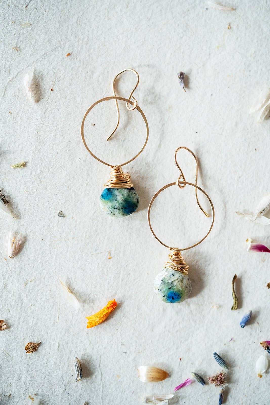 Bella Vita Jewelry - Wholesale Dangle Earrings - Pantone Earrings | Megan Hoop and Natural Stone Earrings18