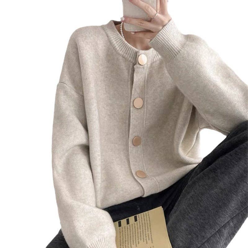 Marayn - Wholesale Cardigan – Women’s - Chic Knit Cardigan Korean Style Cozy  Modern23