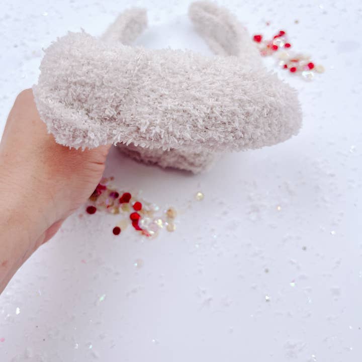 Evie Pearl Handmade LLC - Wholesale Fashion Headband - Women's - Cream Sherpa Knotted Headband for Girls & Women2