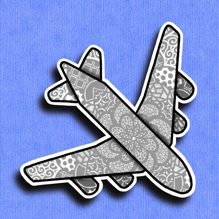 Airplane Decorative Sticker for Laptops for wholesale by Always by Ashley Design